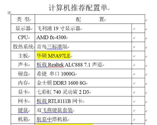 分享台式电脑组装配置单，打造个性化电脑系统（选择适合自己的配置）  第1张