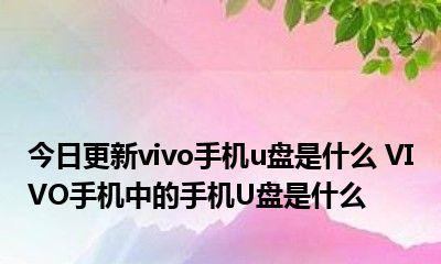 vivo手机SD卡使用方法详解（快速掌握vivo手机SD卡的插入）  第1张